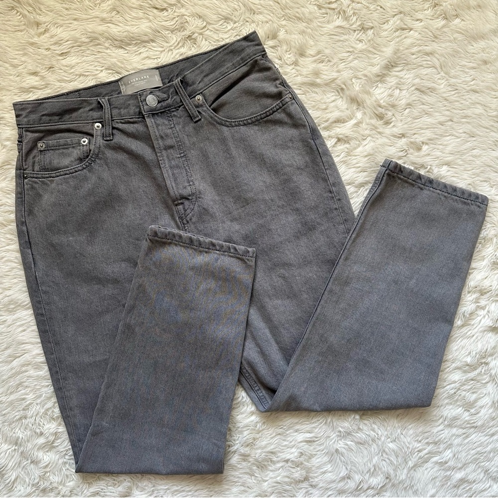 Everlane Jeans The 90's Cheeky Organic Cotton Non-Stretch Denim Gray Crop 28